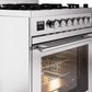 ILVE Professional Plus II 30-Inch Freestanding Dual Fuel Range with 5 Sealed Burner in Stainless Steel (UP30WMPSS)