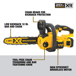DEWALT 20V MAX* XR Chainsaw Kit, 5-Ah Battery, 12-Inch (DCCS620P1) [LOCAL PICKUP ONLY]