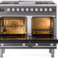ILVE Professional Plus II 40-Inch Freestanding Dual Fuel Range with 6 Sealed Burner in Matte Graphite (UPD40FWMPMG)
