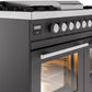 ILVE Professional Plus II 40-Inch Freestanding Dual Fuel Range with 6 Sealed Burner in Matte Graphite (UPD40FWMPMG)