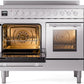 ILVE Professional Plus II 40-Inch Induction Range in Stainless Steel (UPDI406WMPSS)