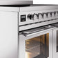 ILVE Professional Plus II 40-Inch Induction Range in Stainless Steel (UPDI406WMPSS)