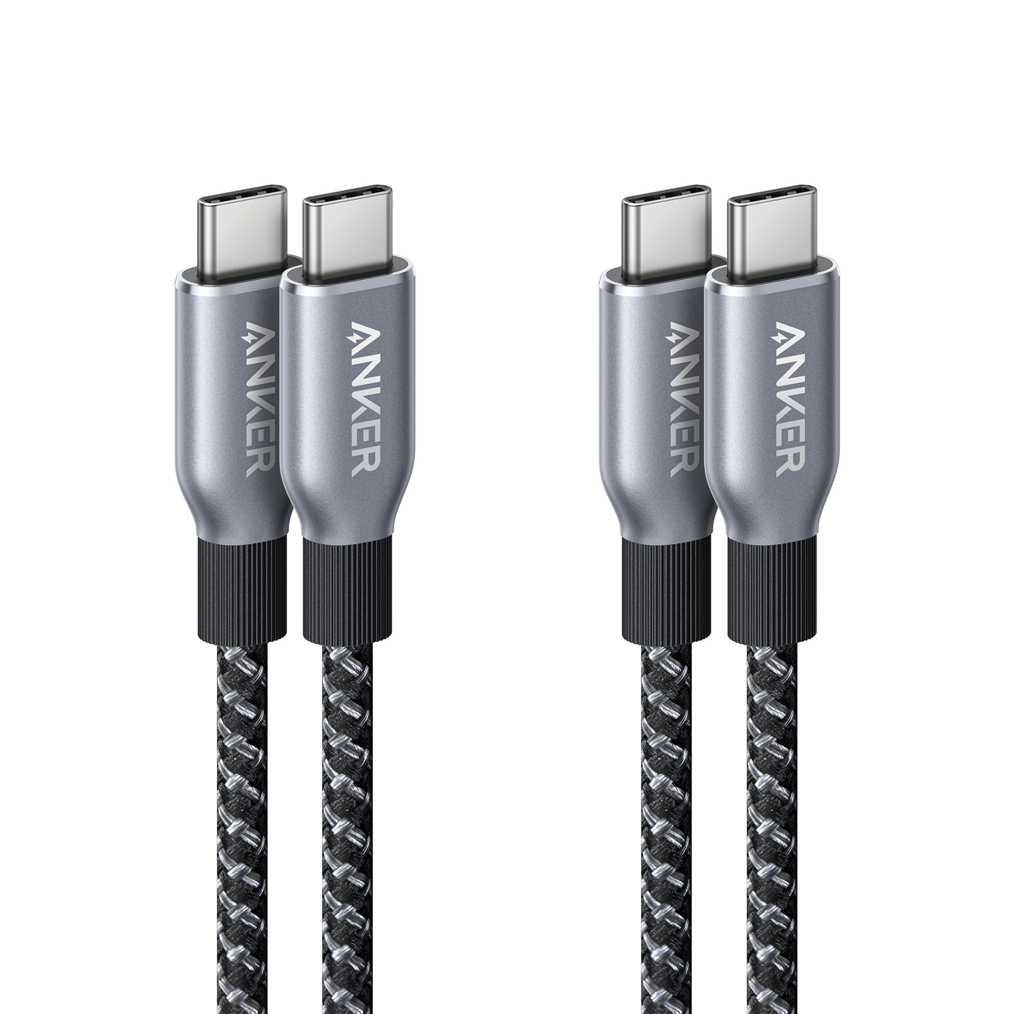 Anker Prime USB-C to USB-C Cable (240W, Upcycled-Braided)(2-Pack)
