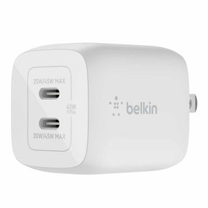 Belkin BOOSTCHARGE Dual USB-C GaN Wall Charger 45W