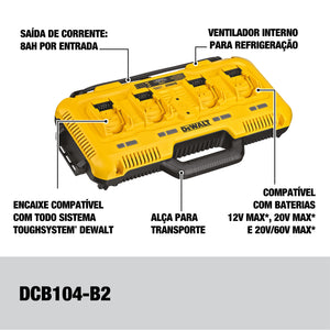 DEWALT 12-Volt/20-Volt/60-Volt MAX 4-Port Lithium-Ion Battery Charge Modle DCB104