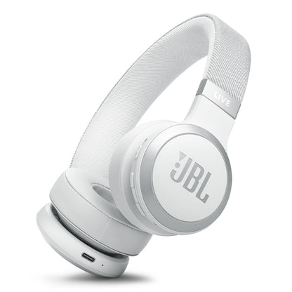JBL Live 670NC Wireless On-Ear Adaptive Noise Cancelling Headphones (White)