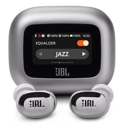 JBL Live Buds 3 True Wireless Noise Cancelling Earbud Bundle with gSport Case (Silver)