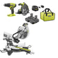 15 Amp 10 in. Sliding Compound Miter Saw and 18-Volt Cordless ONE+ Drill/Driver, Circular Saw Kit