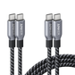 Anker Prime USB-C to USB-C Cable (240W, Upcycled-Braided)(2-Pack)
