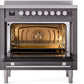 ILVE Professional Plus II 36-Inch Induction Range in Matte Graphite (UPI366WMPMG)