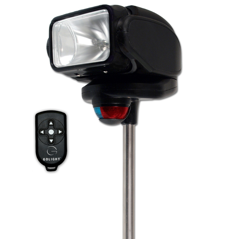 Golight GoBee Spotlight Halogen Stanchion Mount Wireless Handheld Remote Black Model 2151