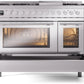 ILVE 48-Inch Professional Plus II Freestanding Dual Fuel Range with 8 Sealed Burner in Stainless Steel (UP48FWMPSS)