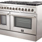 Forno Appliance Package - 48 Inch Dual Fuel Range, Wall Mount Range Hood, Dishwasher, AP-FFSGS6156-48-2