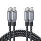 Anker Prime USB-C to USB-C Cable (240W, Upcycled-Braided)(2-Pack)