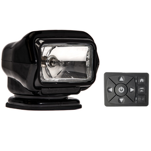 Golight Stryker Spotlight Halogen Permanent Mount Hardwired Mount Remote Black Model 3021ST