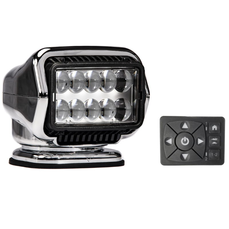 Golight Stryker Spotlight LED Permanent Mount Hardwired Mount Remote Chrome Model 30264ST