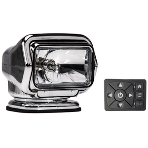 Golight Stryker Spotlight Halogen Permanent Mount Hardwired Mount Remote Chrome Model 3026ST