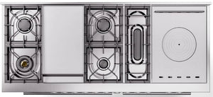 ILVE Professional Plus II 60-Inch Dual Fuel Range with 7 Burners, Griddle, & French Top with Triple Glass Door Oven in Custom RAL (UP60FSWMPRA)