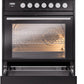 ILVE Professional Plus II 30-Inch Dual Fuel Range with 5 Burners in Glossy Black (UP30WMPBK)