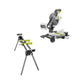 10 in. Sliding Miter Saw with LED and Miter Saw Stand with Tool-Less Height Adjustment