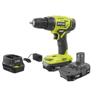 15 Amp 10 in. Sliding Compound Miter Saw and 18-Volt Cordless ONE+ 1/2 in. Drill/Driver Kit w/(1)1.5 Ah Battery, Charger