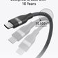 Anker USB-C to USB-C Cable (3 ft / 6 ft, 240W, Upcycled-Braided)