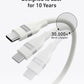 Anker USB-C to USB-C Cable (3 ft / 6 ft, 240W, Upcycled-Braided)