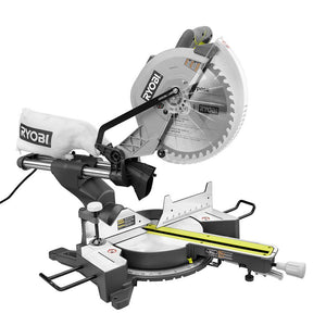 12 in. Sliding Miter Saw with LED and Miter Saw Stand with Tool-Less Height Adjustment