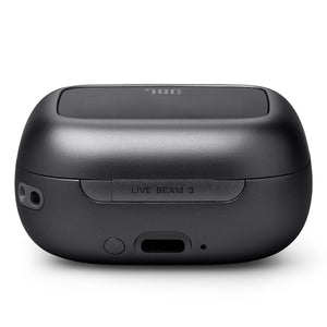 JBL Live Beam 3 Noise-Cancelling Earbuds with Smart Case (Black)