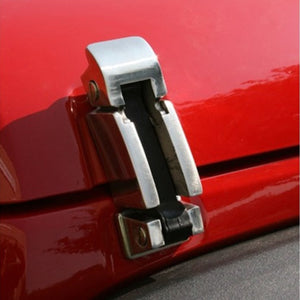 Rugged Ridge 07-18 Jeep Wrangler Stainless Steel Hood Catch Set