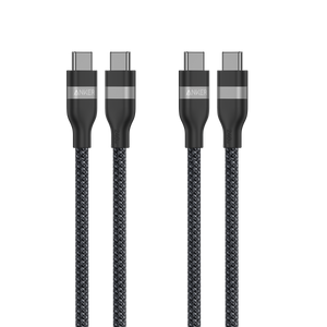 Anker USB-C to USB-C Cable (3 ft / 6 ft, 240W, Upcycled-Braided)(2-Pack)