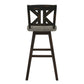 Amsonia Black Swivel Pub Counter Height Chairs, Set of 2