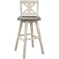 Amsonia White Swivel Pub Counter Height Chairs, Set of 2