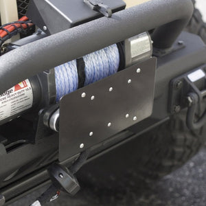 Rugged Ridge Front Hawse Fairlead License Plate Mounting Bracket