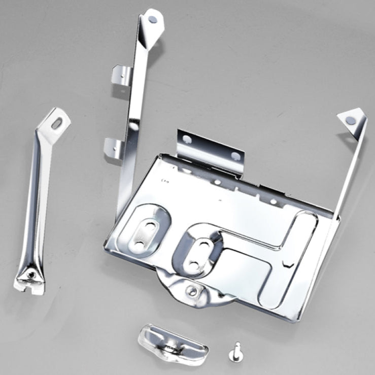 Rugged Ridge 76-86 Jeep CJ Stainless Steel Battery Tray Kit