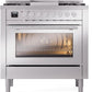 ILVE Professional Plus II 36-Inch Freestanding Dual Fuel Range with 6 Sealed Burner in Stainless Steel (UP36FWMPSS)