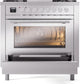 ILVE Professional Plus II 36-Inch Freestanding Dual Fuel Range with 6 Sealed Burner in Stainless Steel (UP36FWMPSS)