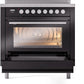 ILVE Professional Plus II 36-Inch Induction Range in Glossy Black (UPI366WMPBK)