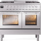 ILVE Professional Plus II 40-Inch Freestanding Dual Fuel Range with 6 Sealed Burner in Stainless Steel (UPD40FWMPSS)