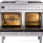ILVE Professional Plus II 40-Inch Freestanding Dual Fuel Range with 6 Sealed Burner in Stainless Steel (UPD40FWMPSS)