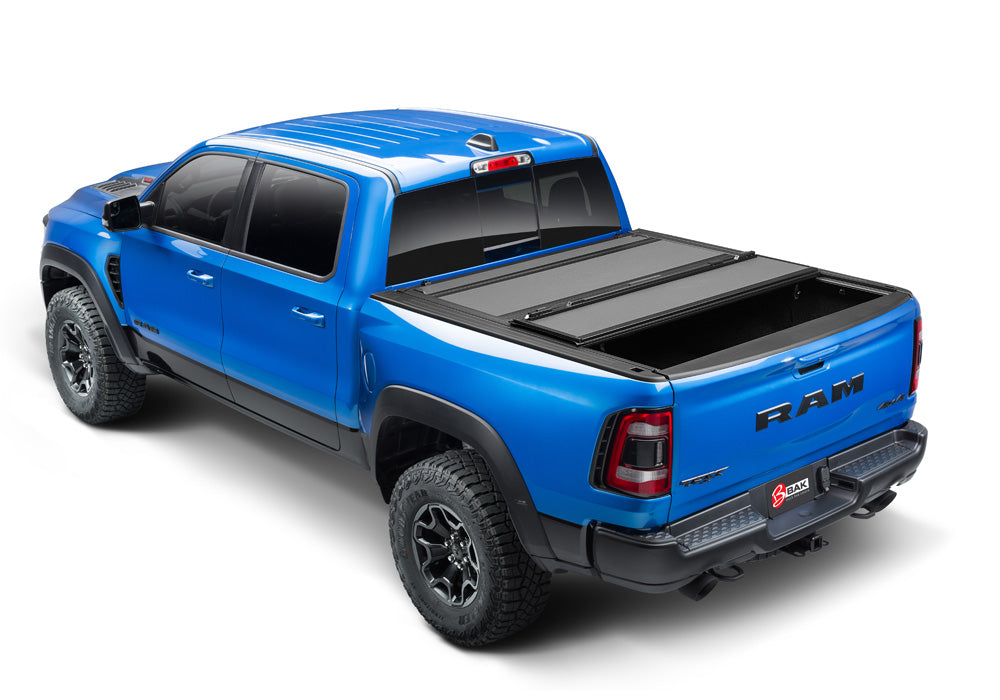 BAK BAKFlip MX4 Hard Folding Truck Bed Cover - Matte Finish - 19-24 (New Body Style) Ram 5' 7" Bed without RamBox with Multifunction Tailgate Model 448226