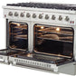 Forno Appliance Package - 48 Inch Gas Range, Wall Mount Range Hood, Dishwasher, AP-FFSGS6244-48-2