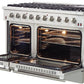 Forno Appliance Package - 48" Gas Range, Dishwasher, 48" Refrigerator, AP-FFSGS6244-48-11