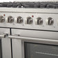 Forno Appliance Package - 48" Gas Range, 48" Range Hood, Dishwasher, 48" Refrigerator, Microwave Drawer, Wine Cooler, AP-FFSGS6244-48-14