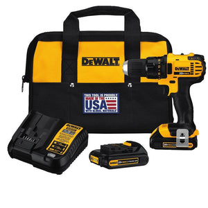 DEWALT DVD780C2 - 20-Volt MAX Cordless Compact 1/2 in. Drill/Drill Driver with (2) 20-Volt 1.3Ah Batteries, Charger & Bag