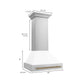 ZLINE Autograph Edition 30 in. Kitchen Package with Stainless Steel Dual Fuel Range with White Matte Door and Range Hood with Champagne Bronze Accents (2AKP-RAWMRH30-CB)