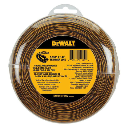 DEWALT DWO1DT915 0.095IN Trimmer LINE 144 FT, 144-Feet by 0.095-Inch, Multi
