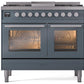 ILVE Professional Plus II 40-Inch Freestanding Dual Fuel Range with 6 Sealed Burner in Blue Grey (UPD40FWMPBG)