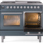 ILVE Professional Plus II 40-Inch Freestanding Dual Fuel Range with 6 Sealed Burner in Blue Grey (UPD40FWMPBG)