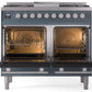 ILVE Professional Plus II 40-Inch Freestanding Dual Fuel Range with 6 Sealed Burner in Blue Grey (UPD40FWMPBG)